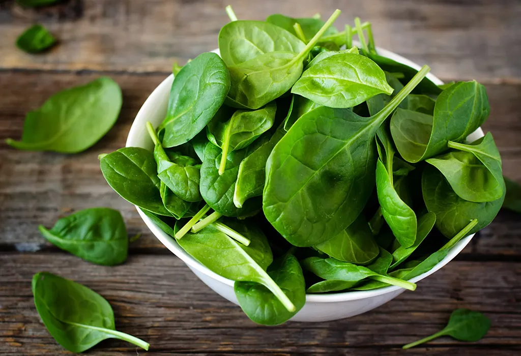 spinach-rich in folic acid-good food at 2nd week of pregnancy