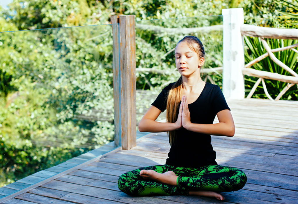 child doing pranayama