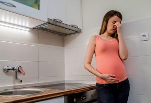Pregnant women feeling tired