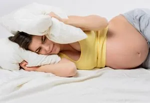Pregnant woman feeling frustrated