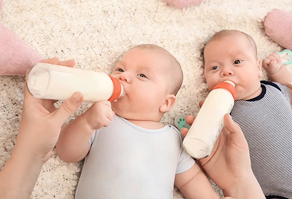 Breastfeeding twin babies