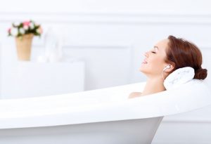Woman in bathtub