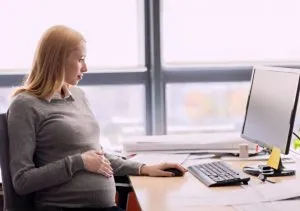 Pregnant women at office