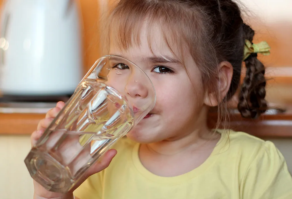 Girl drinking water