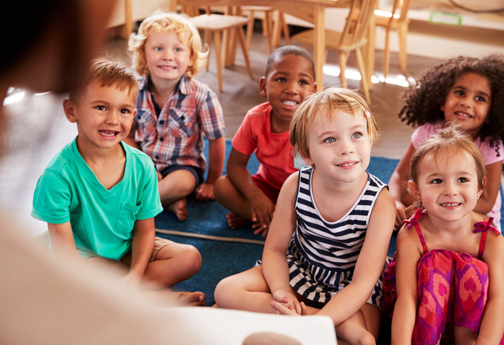 Children listening to stories