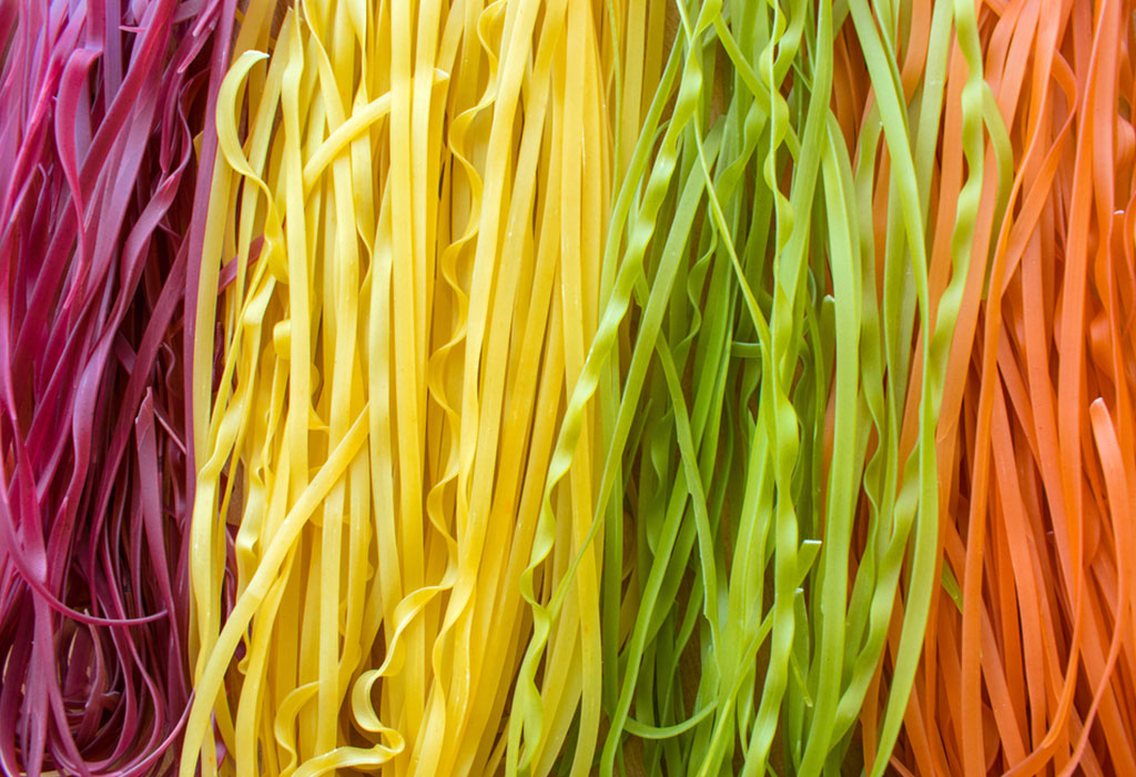 Coloured Spaghetti Noodles