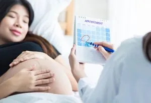 Doctor setting expected delivery date