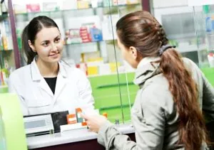 Woman buying ECP pills