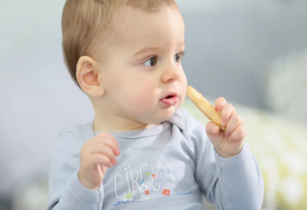 A child eating biscuit