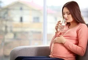 Woman drinking water