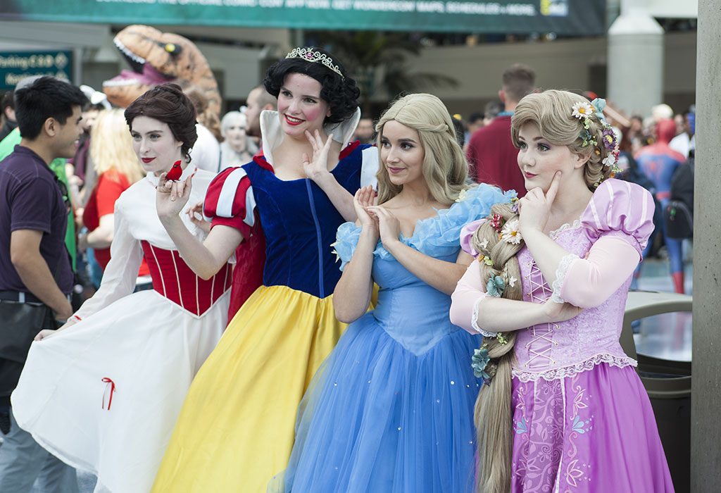 Women dressed as Disney princess