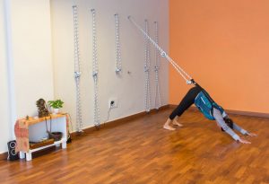 Rope wall yoga