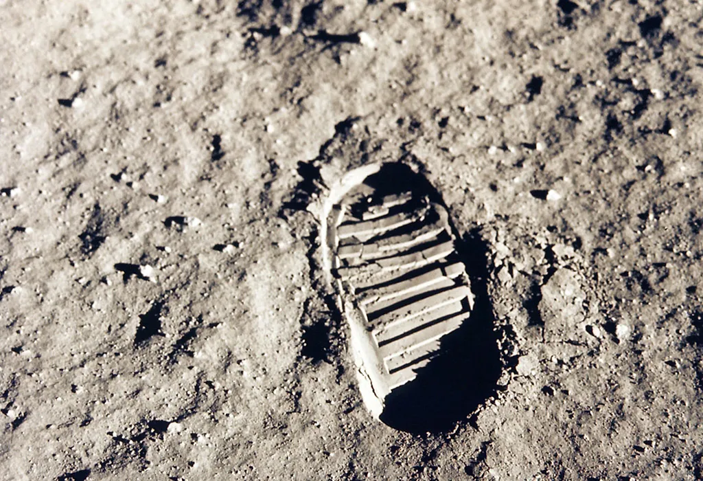 Astronaut's Boot Print - The First Man on the Moon
