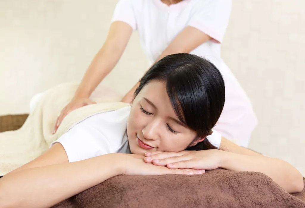 Woman getting a massage