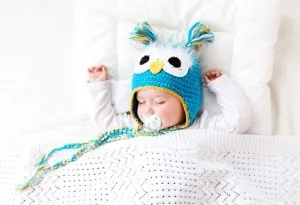 A 7-months-old baby sleeping peacefully