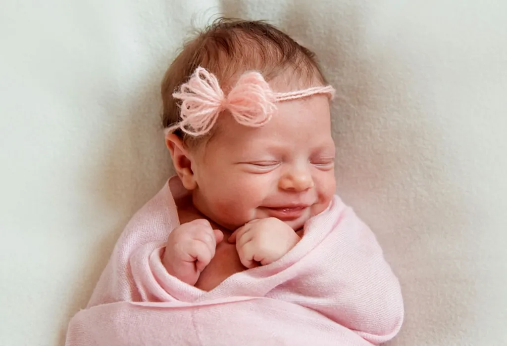 Baby smiling