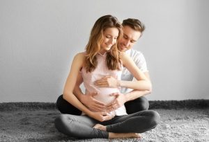 A couple happy about pregnancy