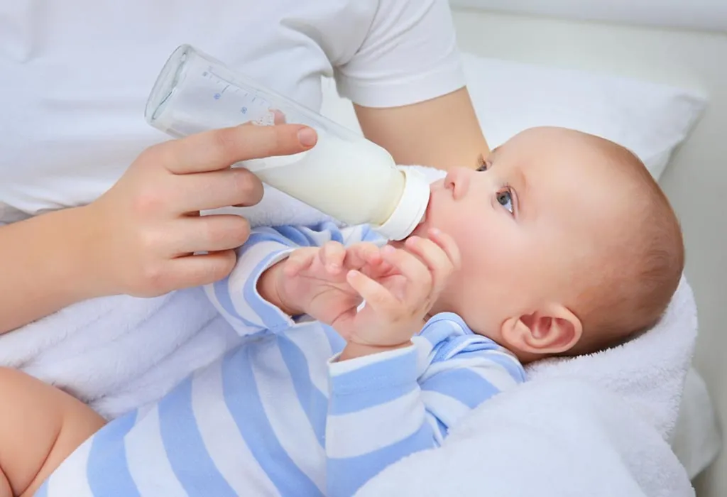 Baby bottle-feeding