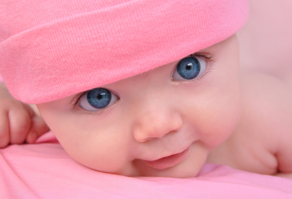 Newborn Baby Girl Smiling Image 