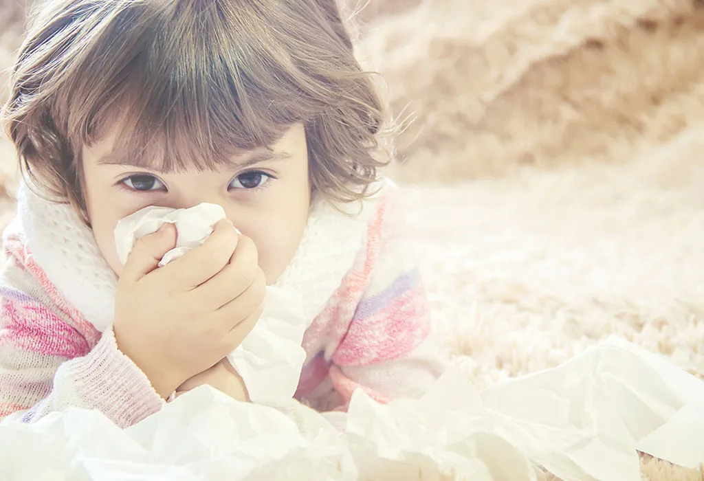 Girl with a runny nose