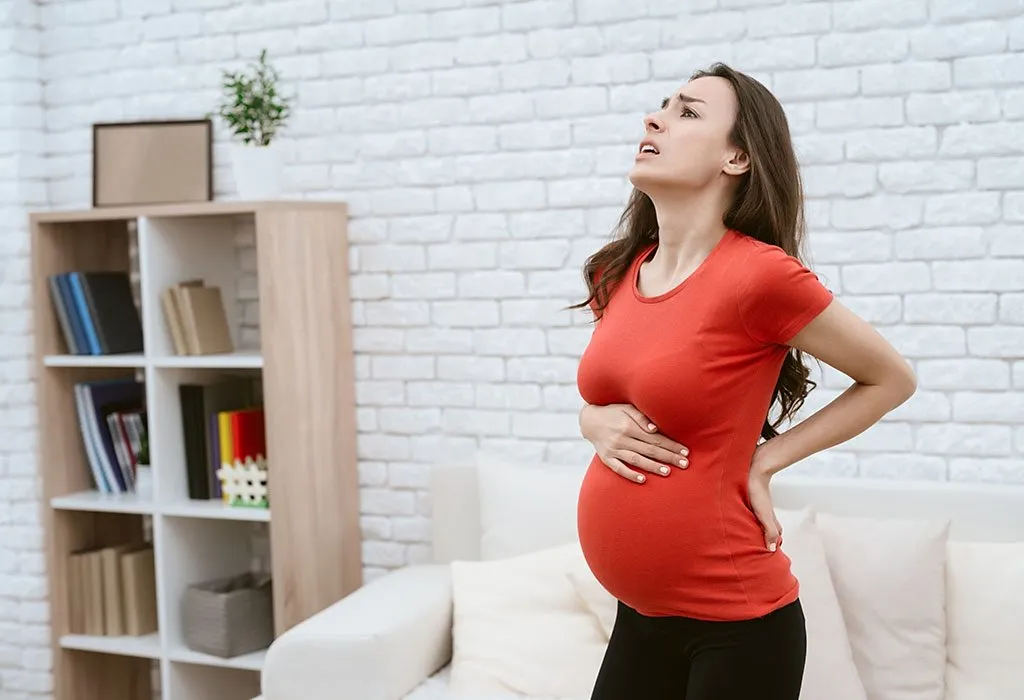 A pregnant woman with back pain