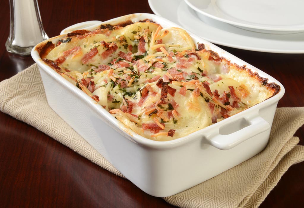 SCALLOPED POTATOES WITH HAM