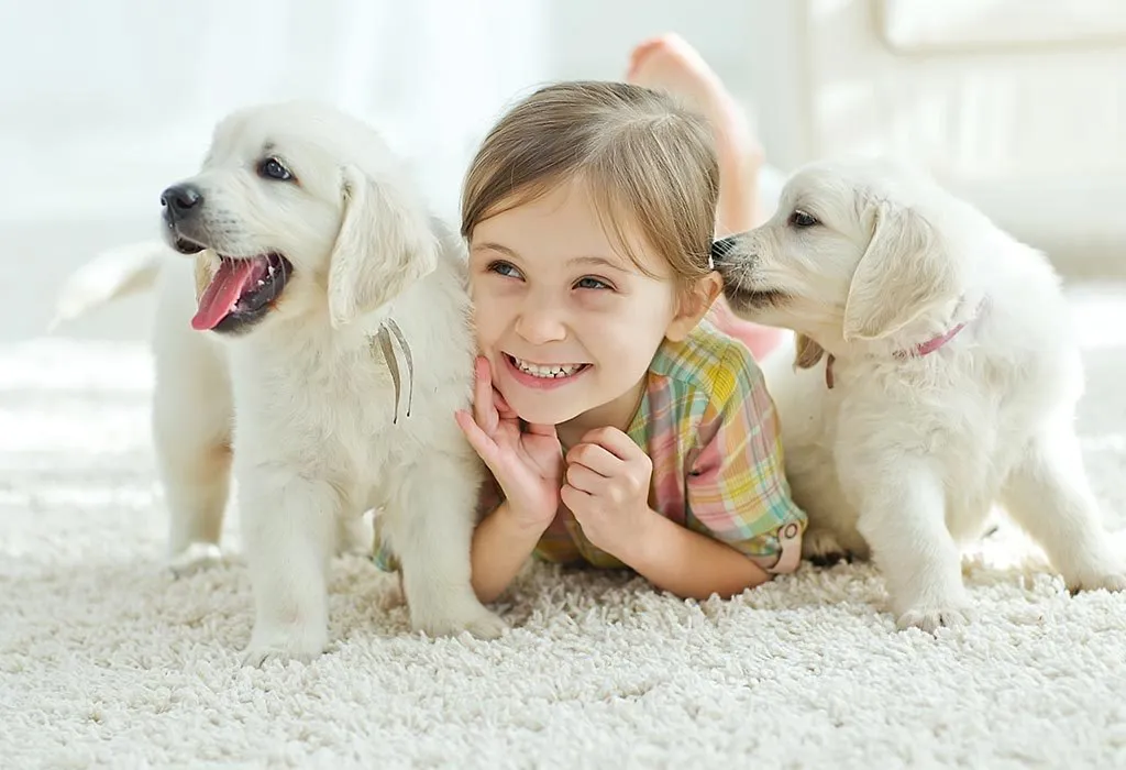 Children with pets