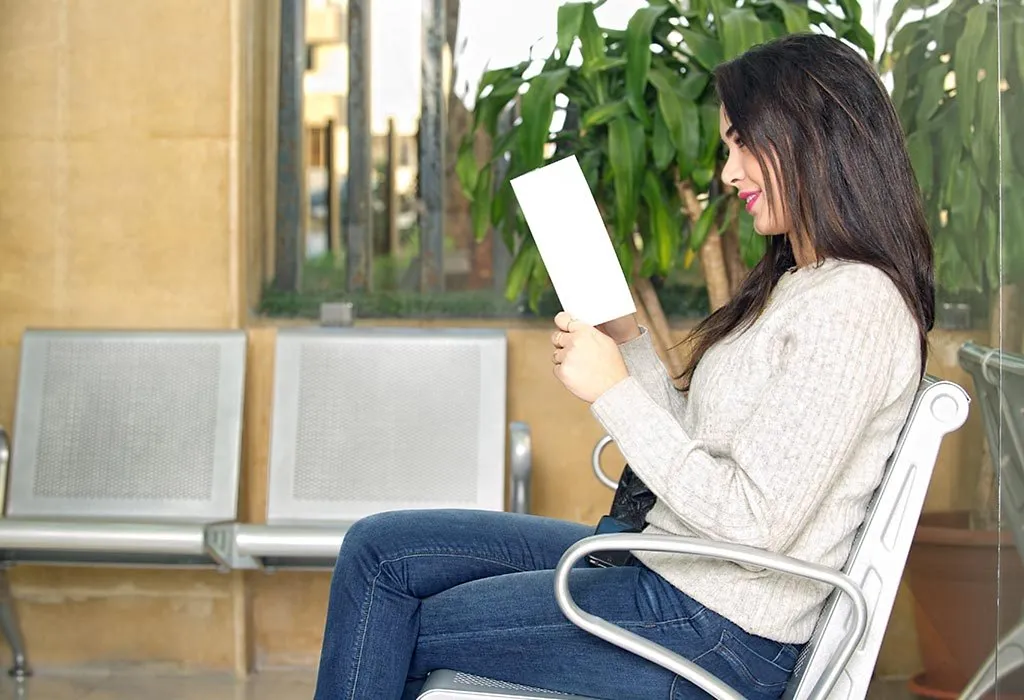 Woman waiting for clinical tests