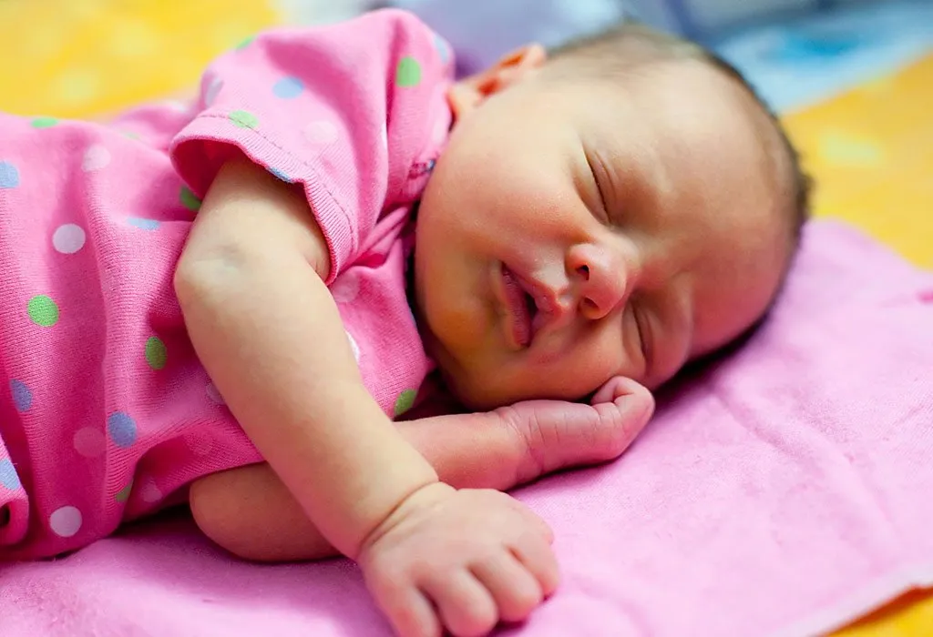 Newborn baby with jaundice