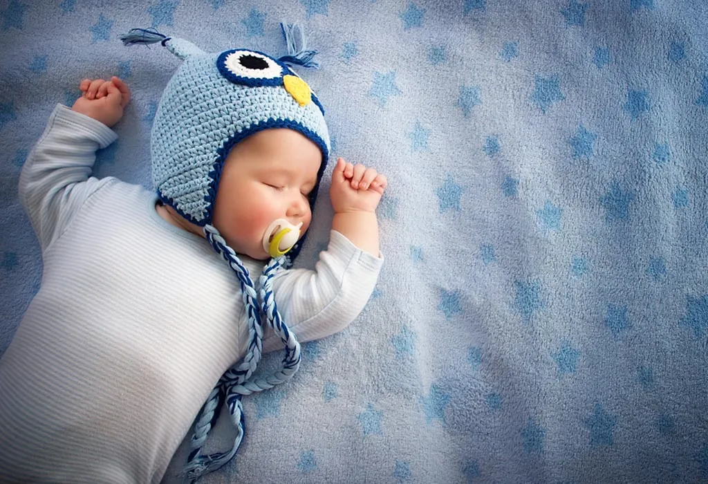 A 4-months-old baby sleeping