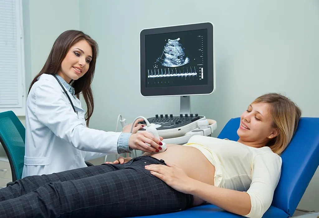 Pregnant Woman Getting an Ultrasound Scan