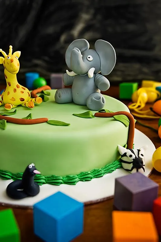 Jungle theme cake