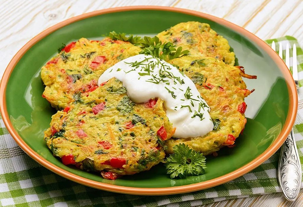 Zucchini and carrot fritters