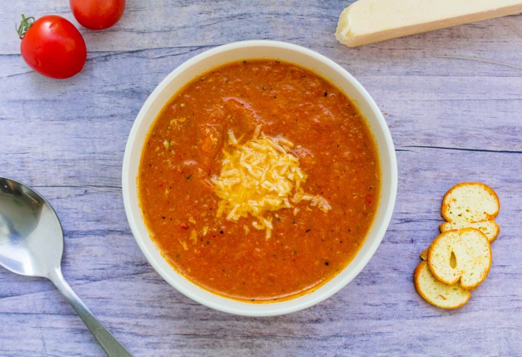 Tomato and cheese soup