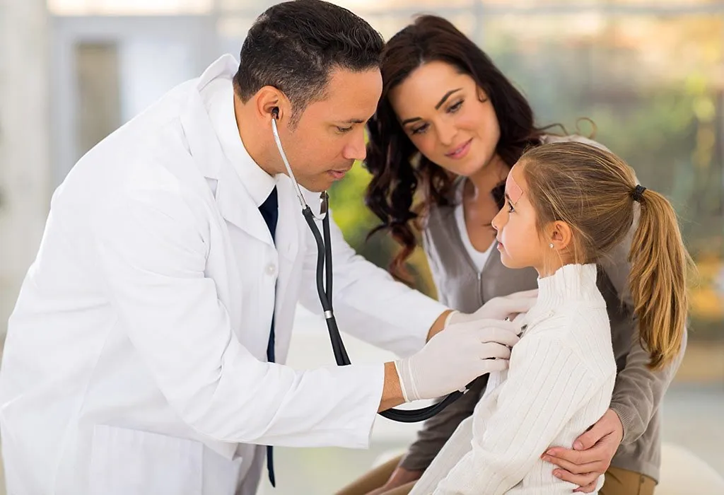 A mother and daughter at the doctor's clinic