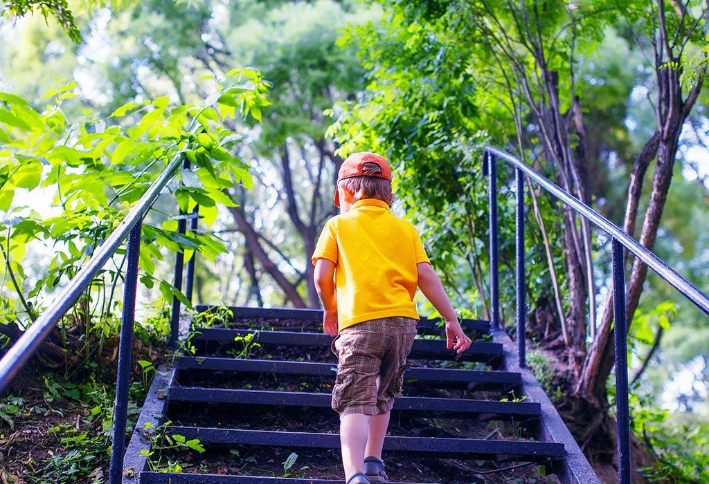 KID CLIMBING STAIRS