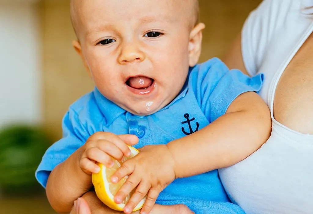BABY WITH LEMON