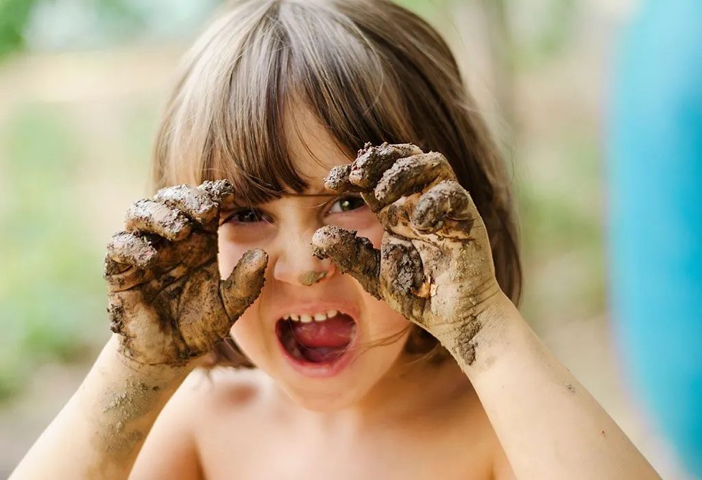 Muddy hands