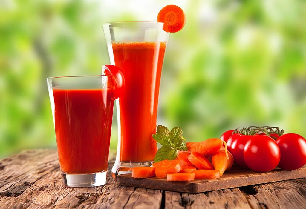 CARROT GINGER AND TOMATO JUICE
