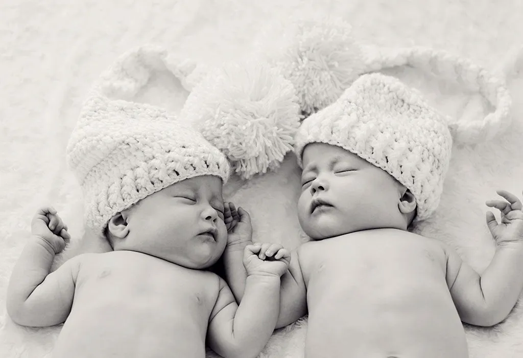 cute twin babies sleeping