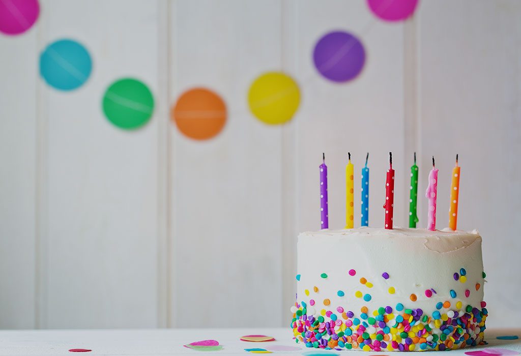 A Birthday Cake with Balloons