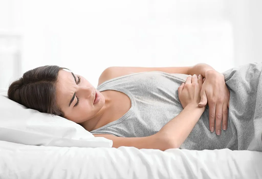Women suffering from endometriosis pain