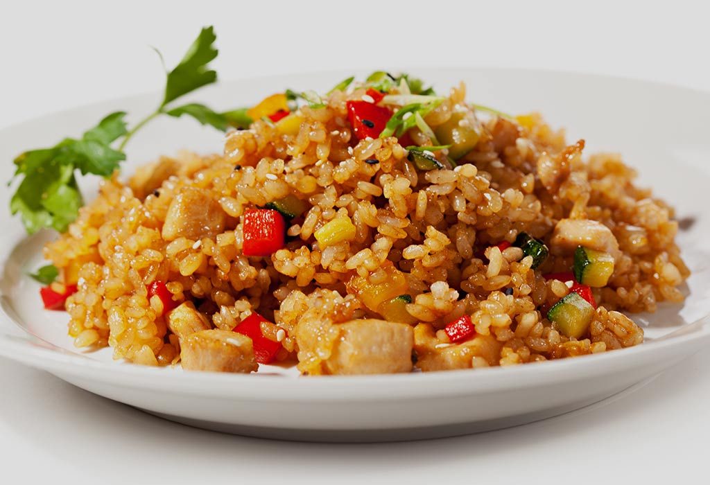 Red fried rice