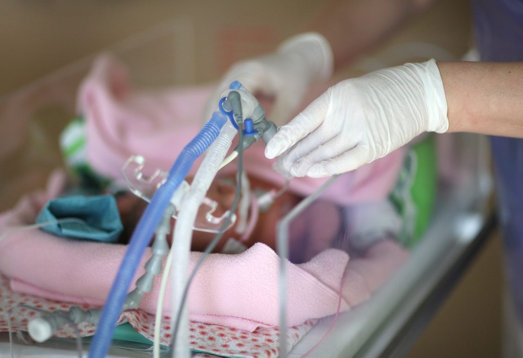 Baby in ICU due to E. coli infection
