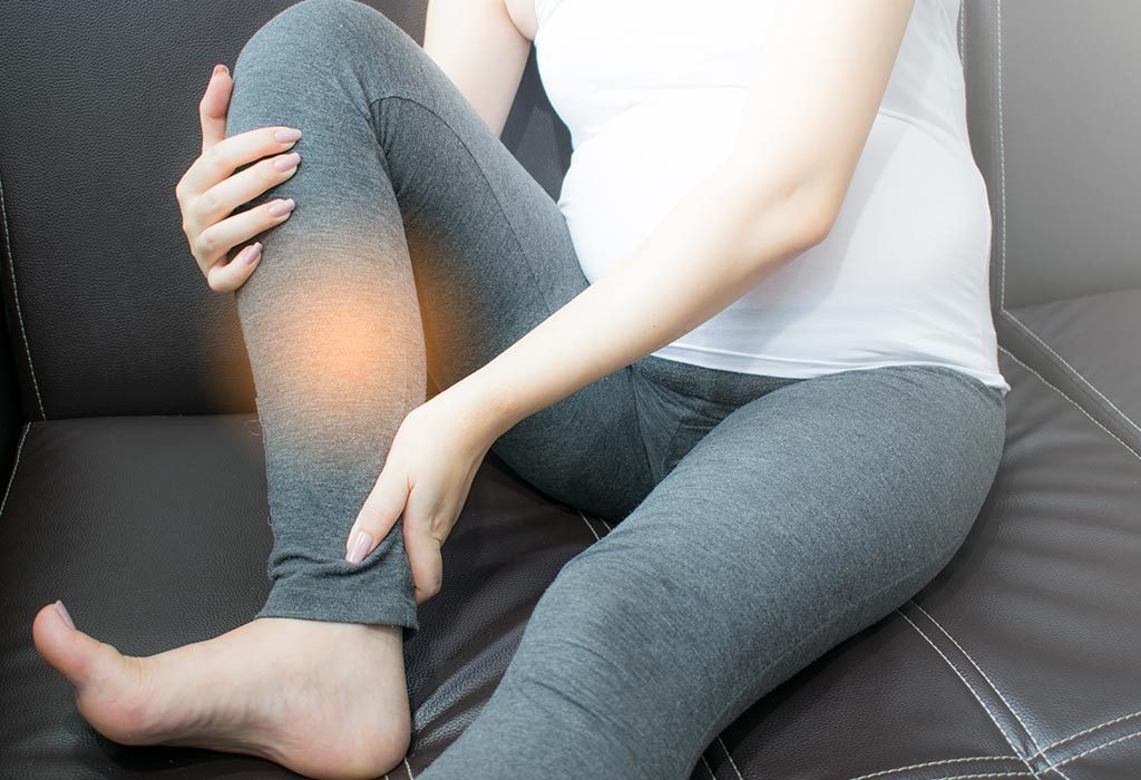A pregnant woman has leg cramps
