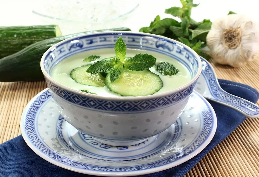 Cucumber and mint soup