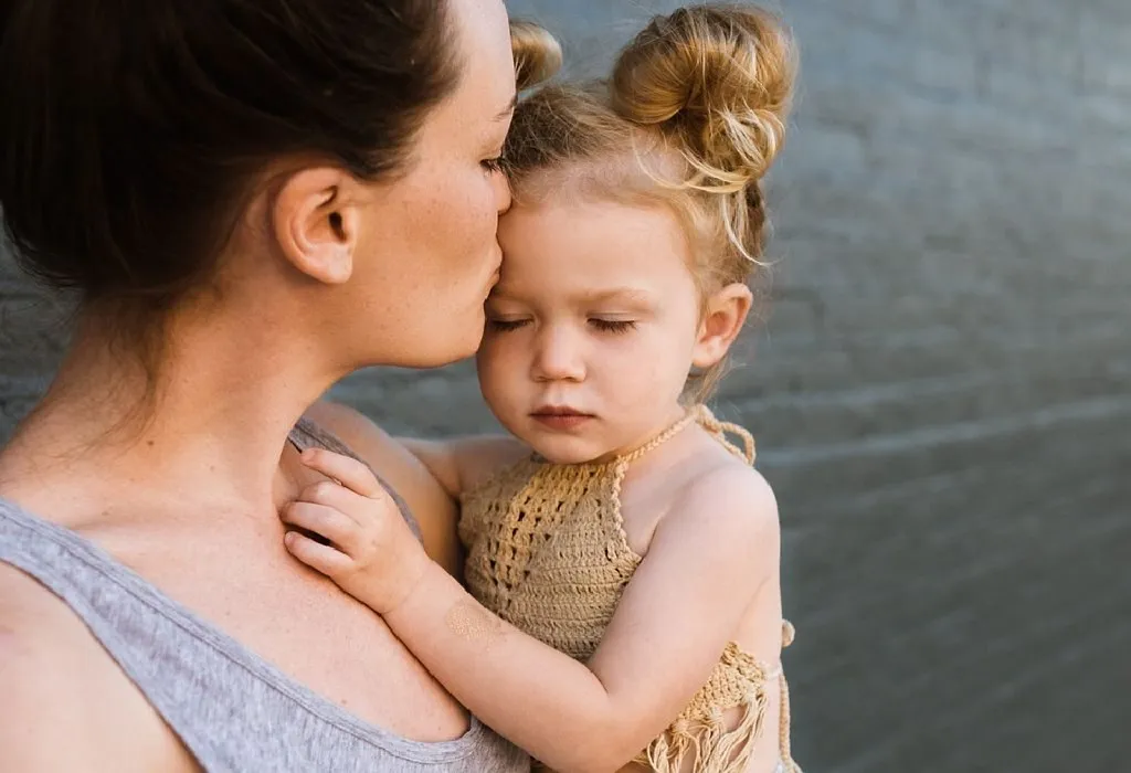 mother showing love to her child 