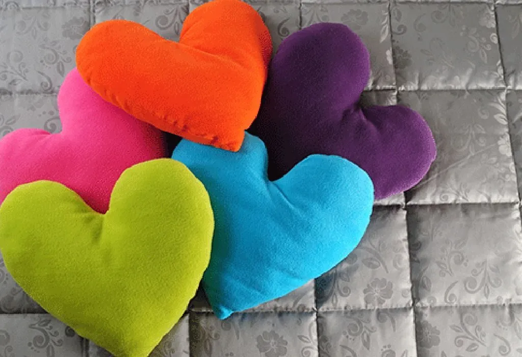 A Set of Heart-Shaped Pillows