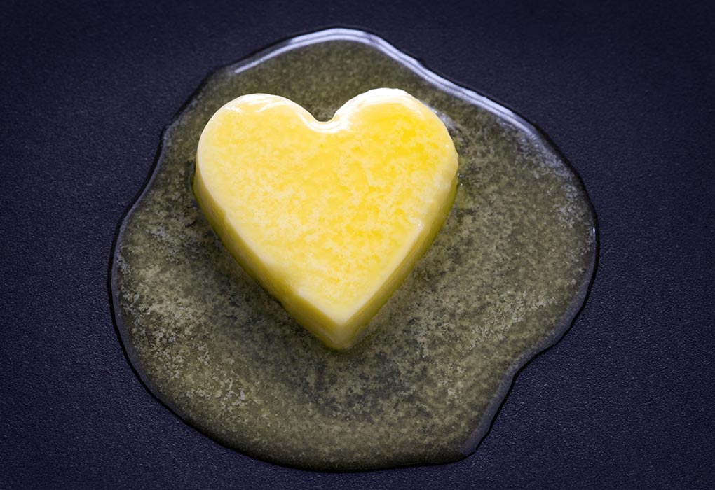 Heart-shaped butter