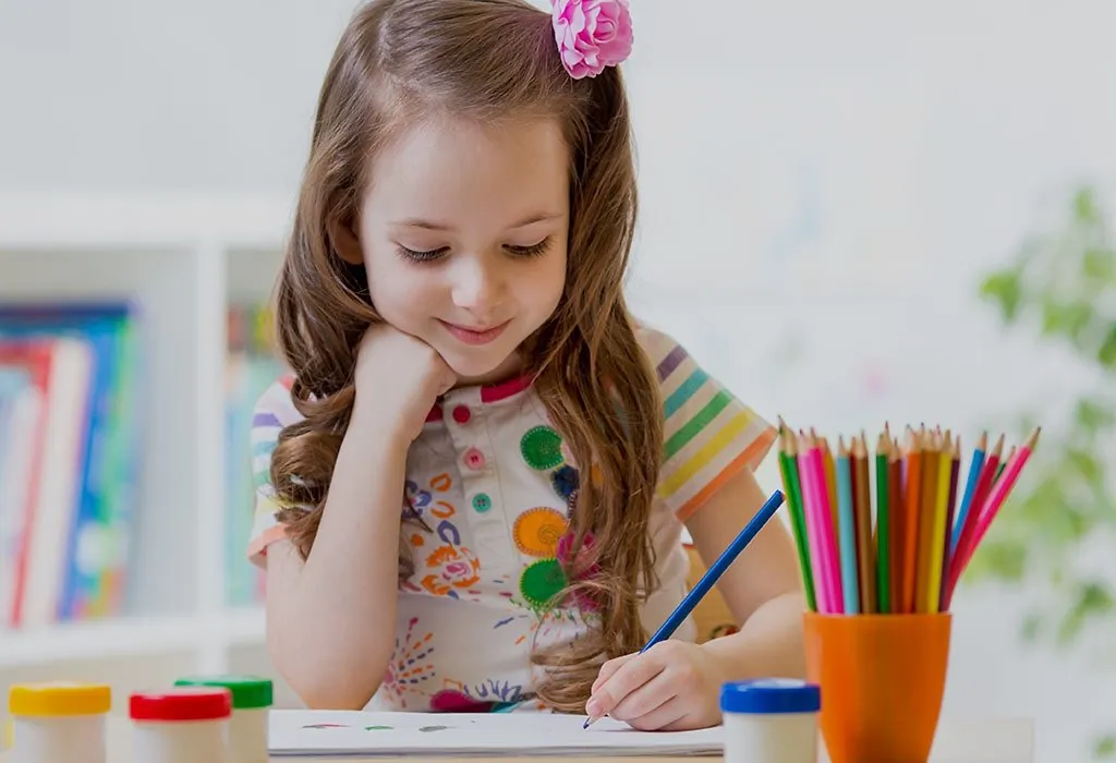 Child learning through drawing